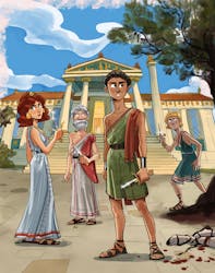 Live interactive ancient Greek murder mystery game in Athens